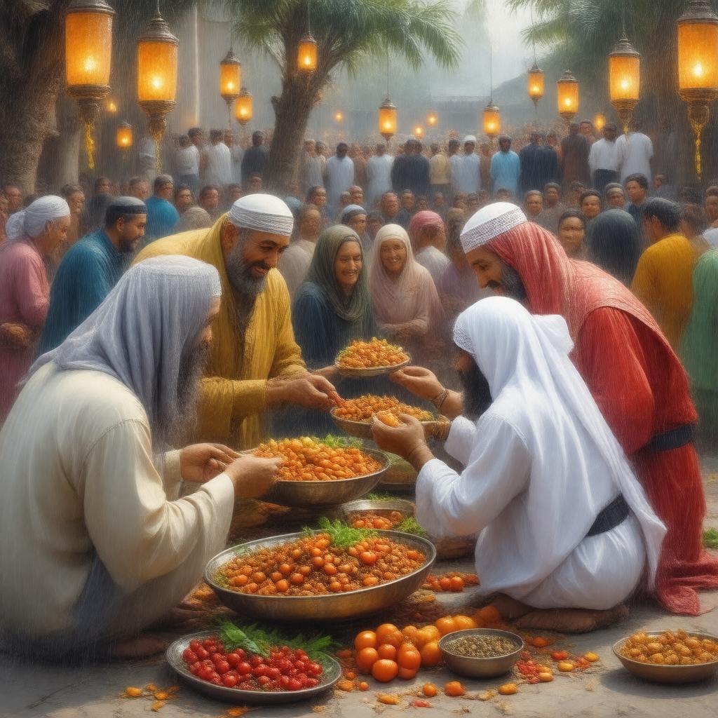 Click to view larger image AI-created image of Festival of Breaking the Fast