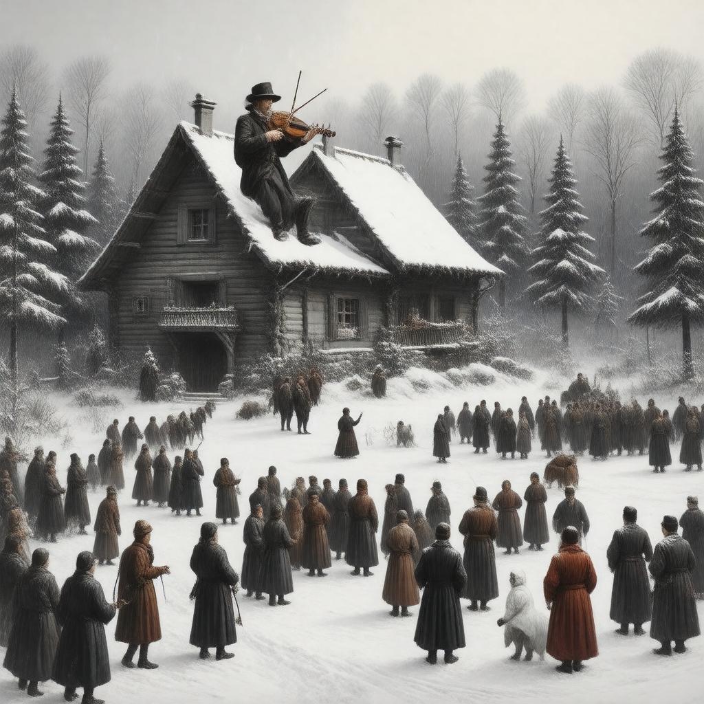 AI-created image of Fiddler on the Roof