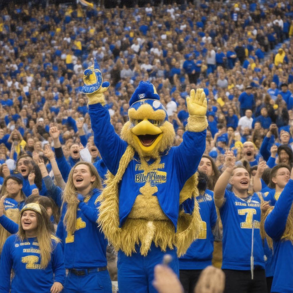 AI-created image of Fight Blue Hens Fight