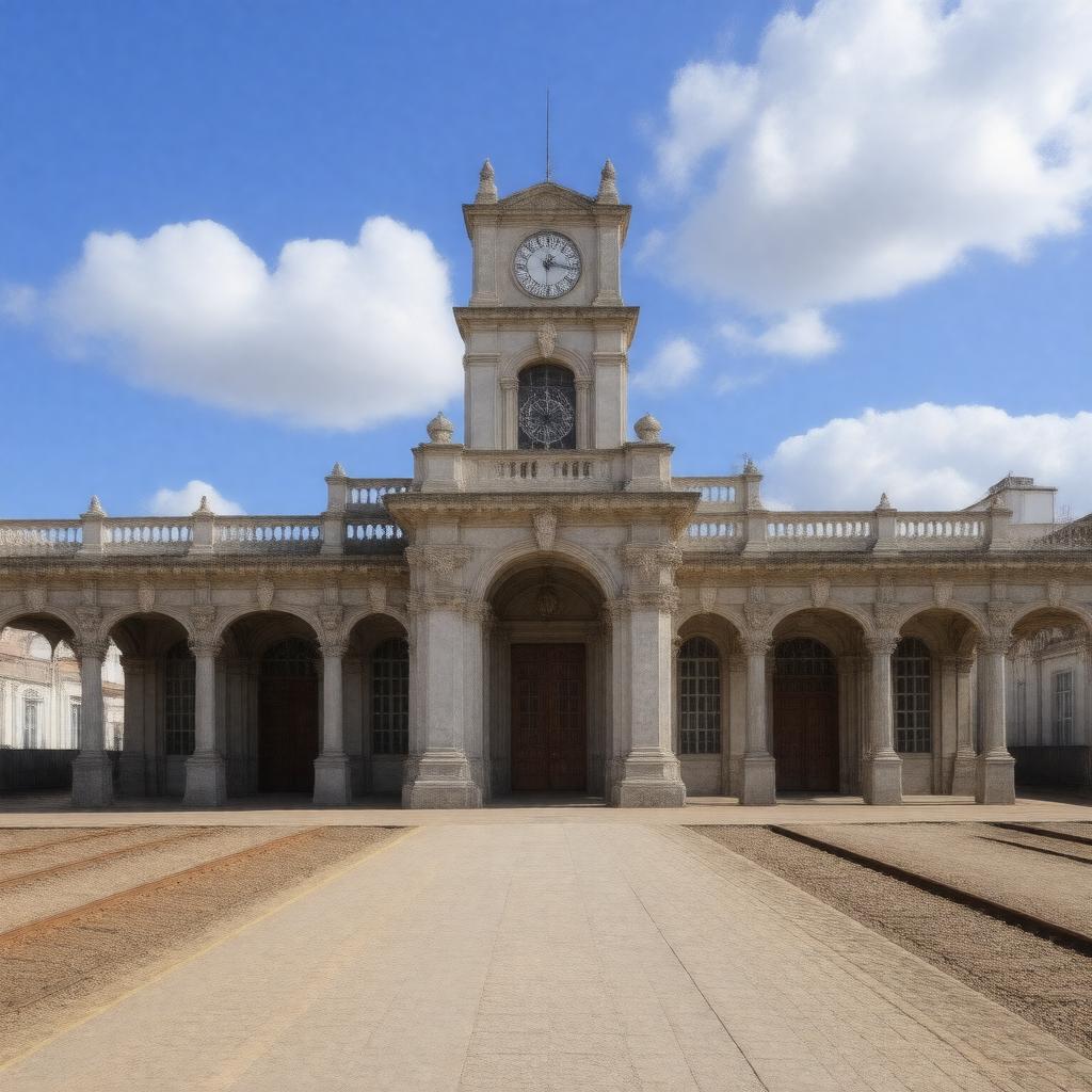AI-created image of Figueira da Foz railway station