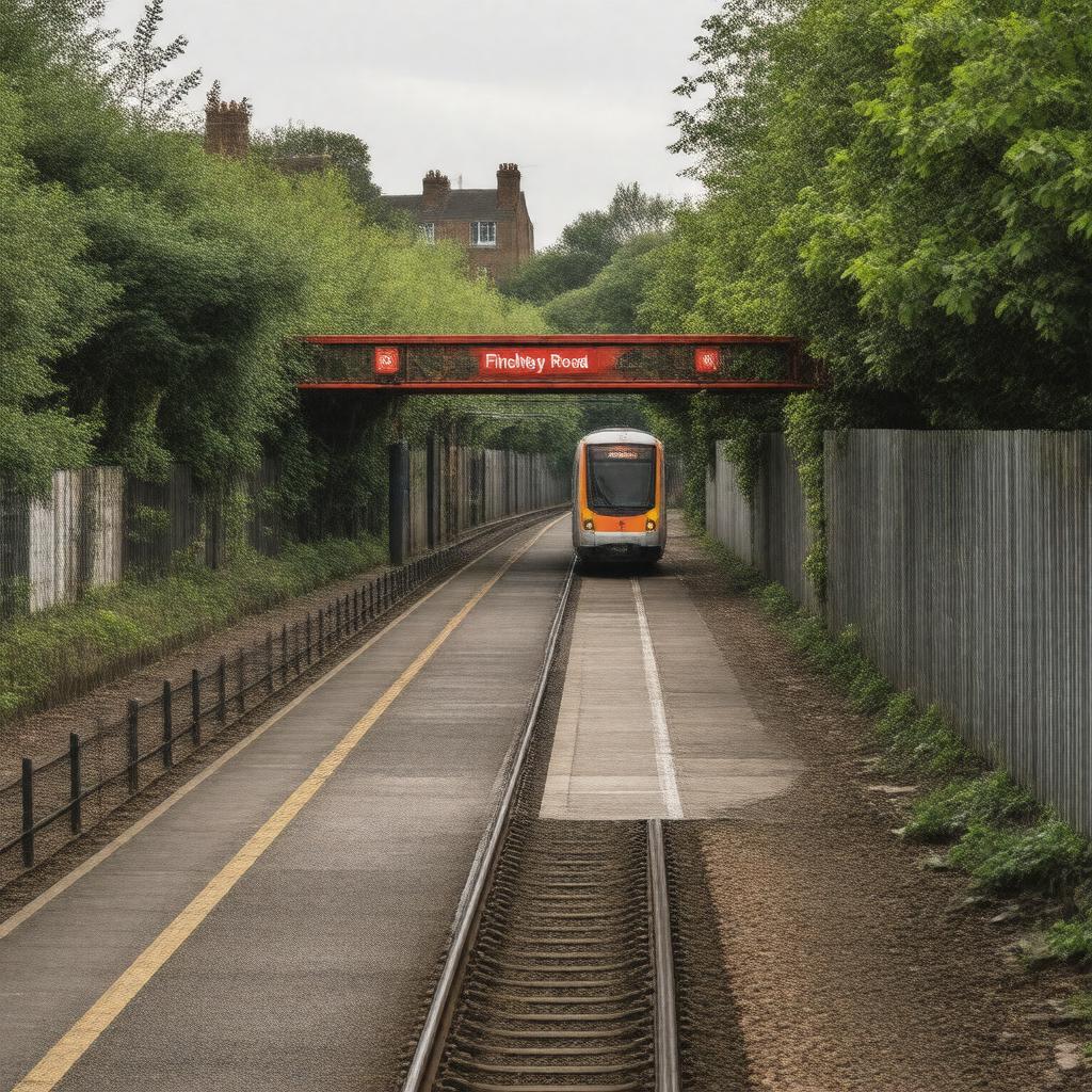 AI-created image of Finchley Road & Frognal railway station