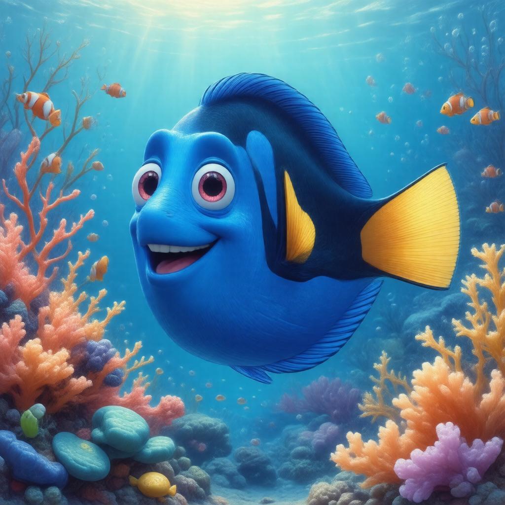 AI-created image of Finding Dory (inspiration)