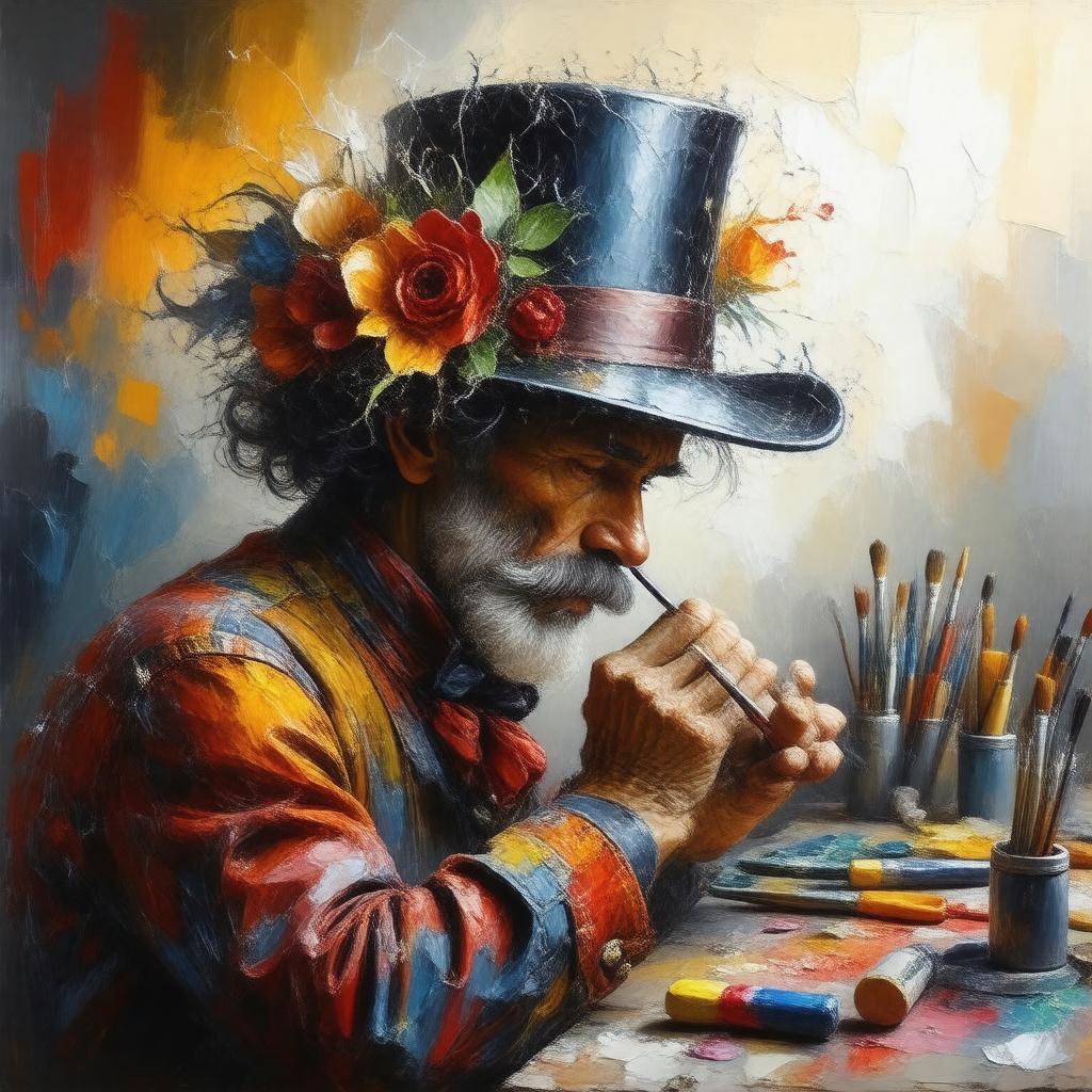 AI-created image of Finishing the Hat