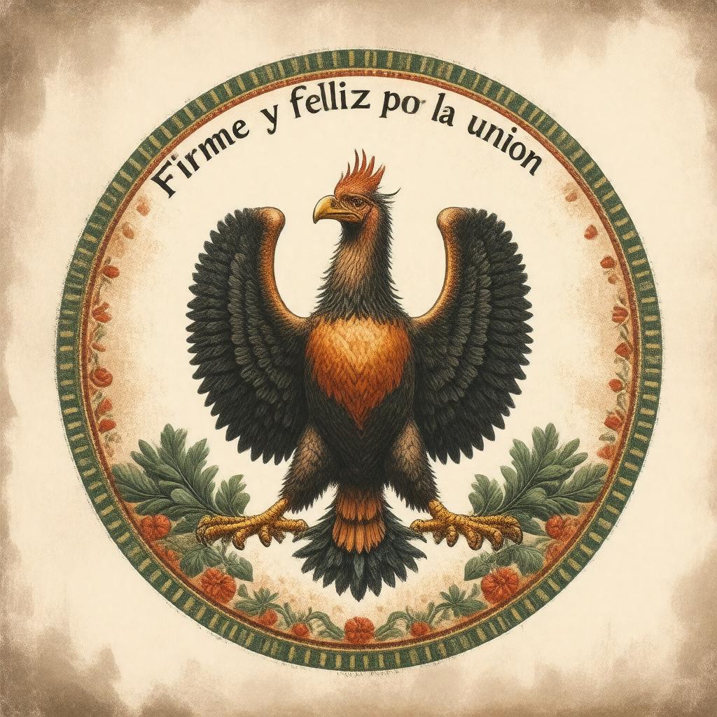 AI-created image of Firme y feliz por la unión