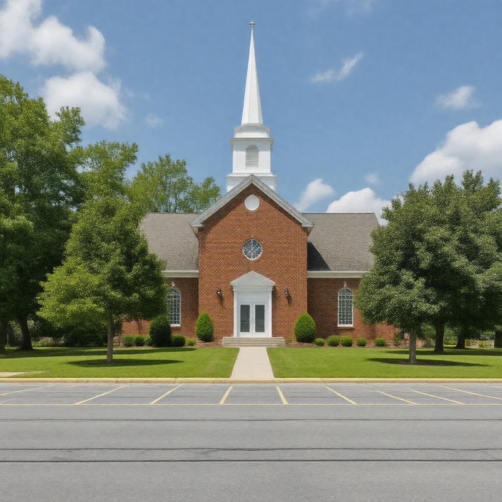 Click to view larger image AI-created image of First Baptist Church
