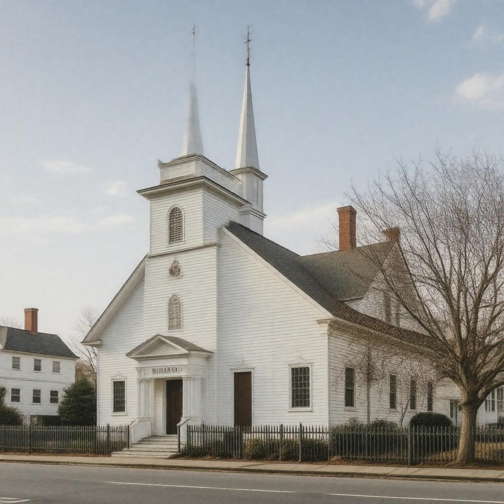 AI-created image of First Parish Church