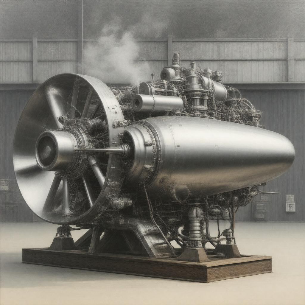 AI-created image of First jet engine