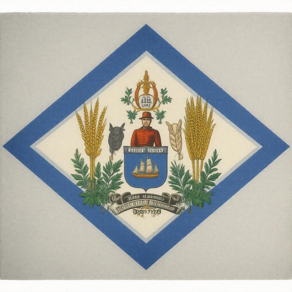 Click to view larger image AI-created image of Flag of Delaware