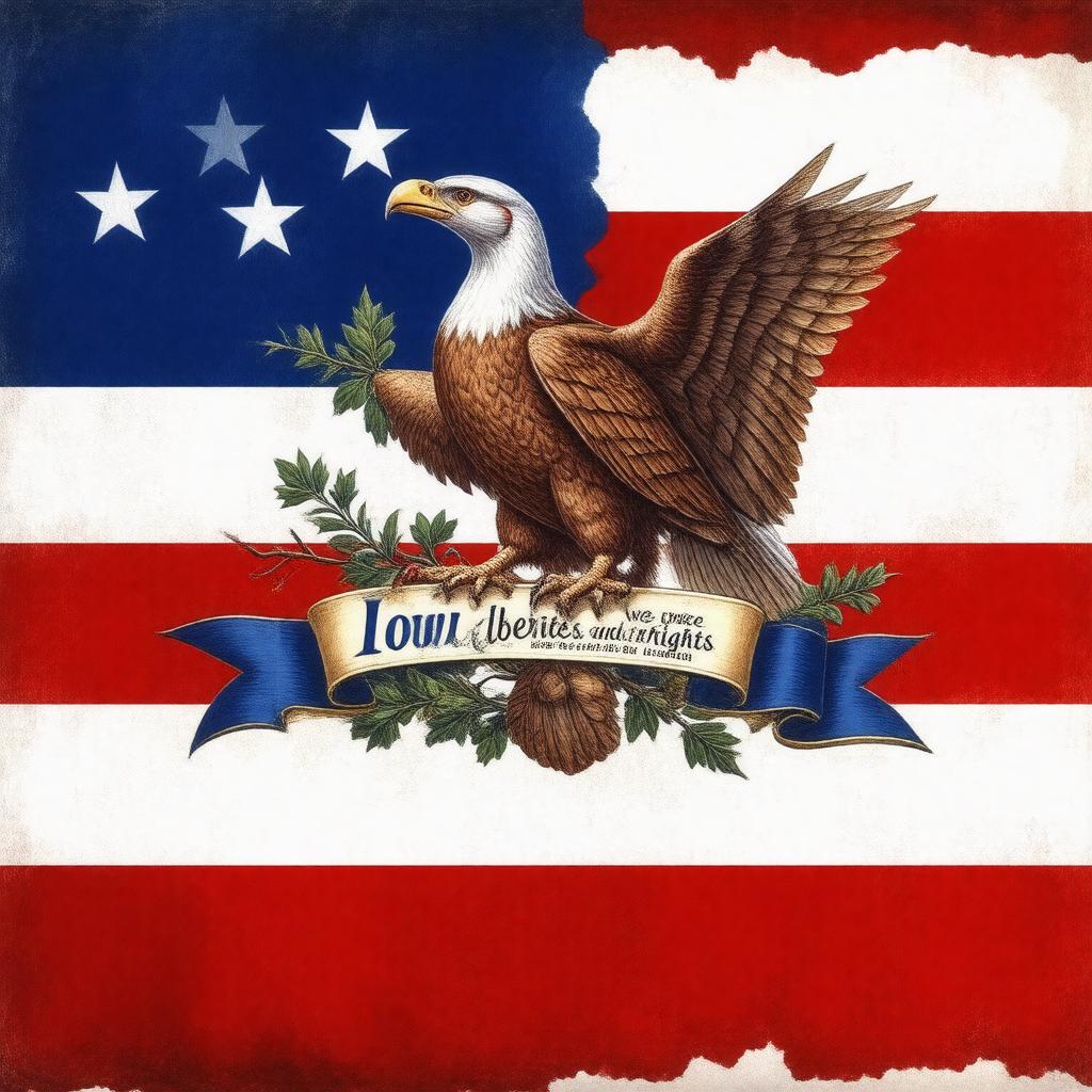 Click to view larger image AI-created image of Flag of Iowa