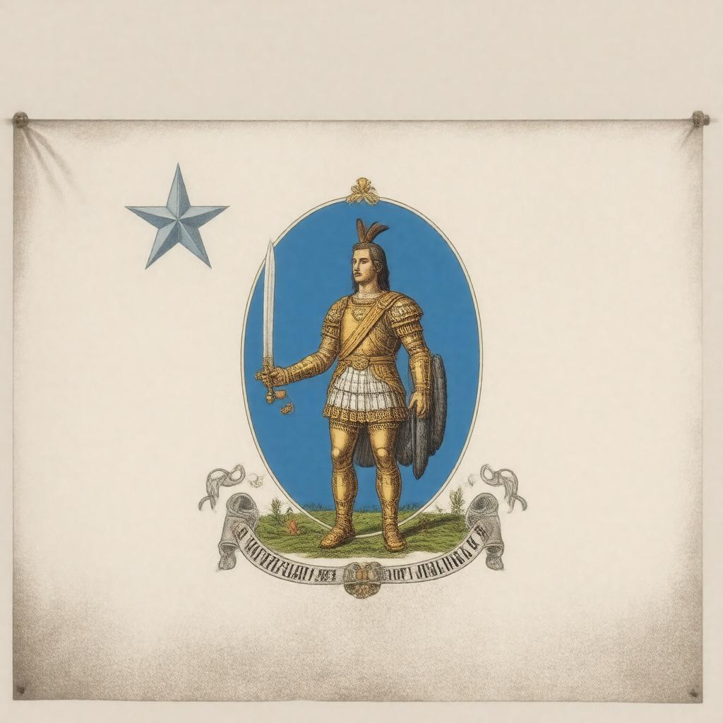 Click to view larger image AI-created image of Flag of Massachusetts