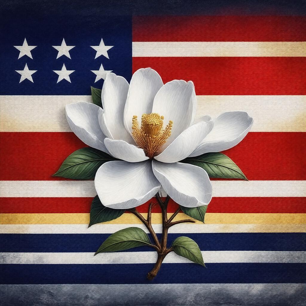 Click to view larger image AI-created image of Flag of Mississippi