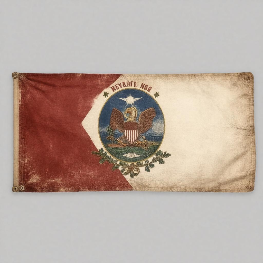 Click to view larger image AI-created image of Flag of Nevada Territory (unofficial)