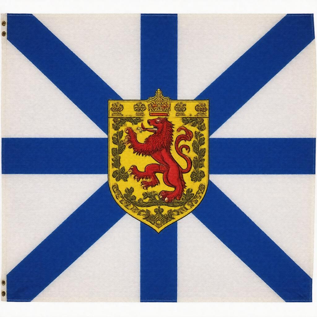 Click to view larger image AI-created image of Flag of Nova Scotia