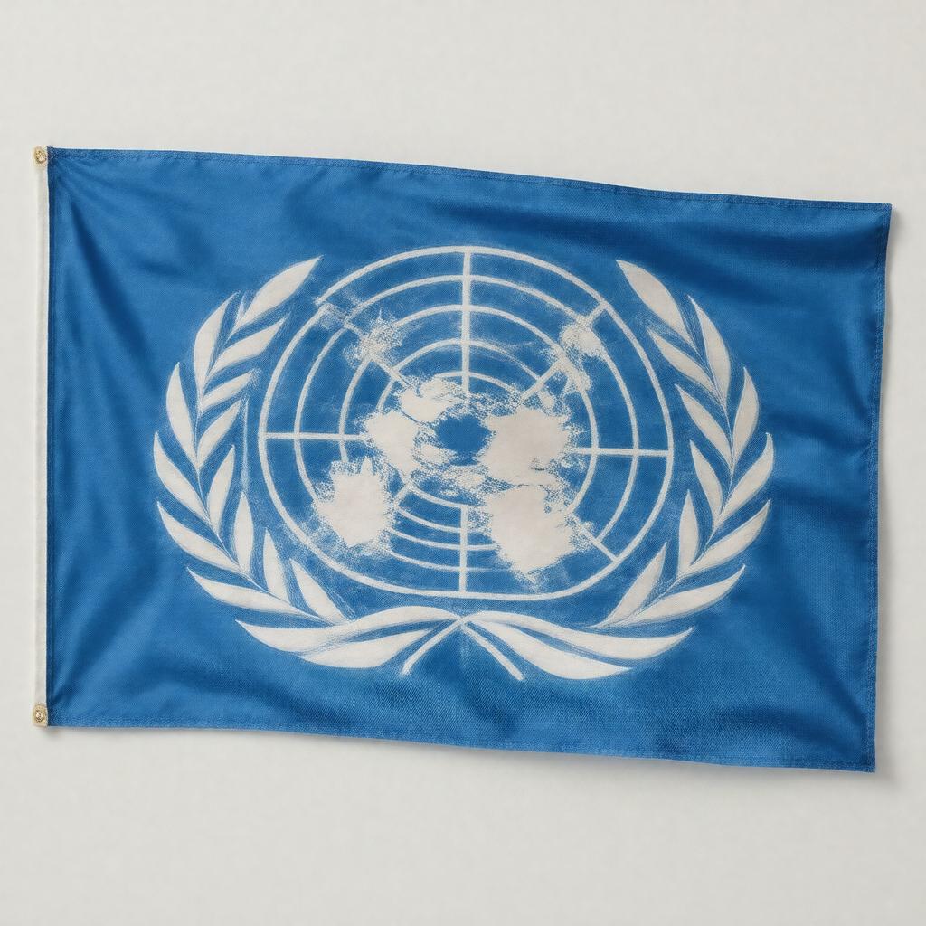 Click to view larger image AI-created image of Flag of the United Nations
