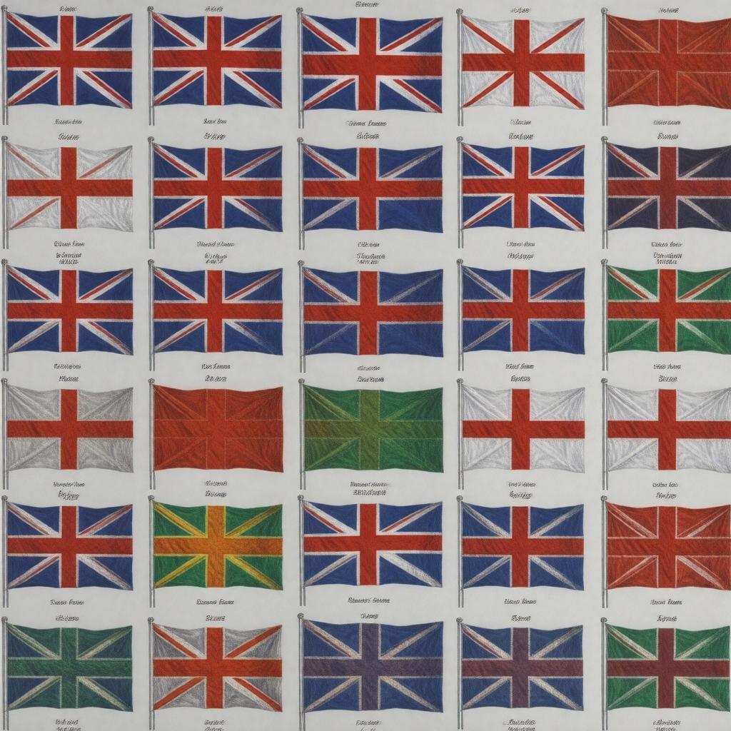 AI-created image of Flags of the United Kingdom