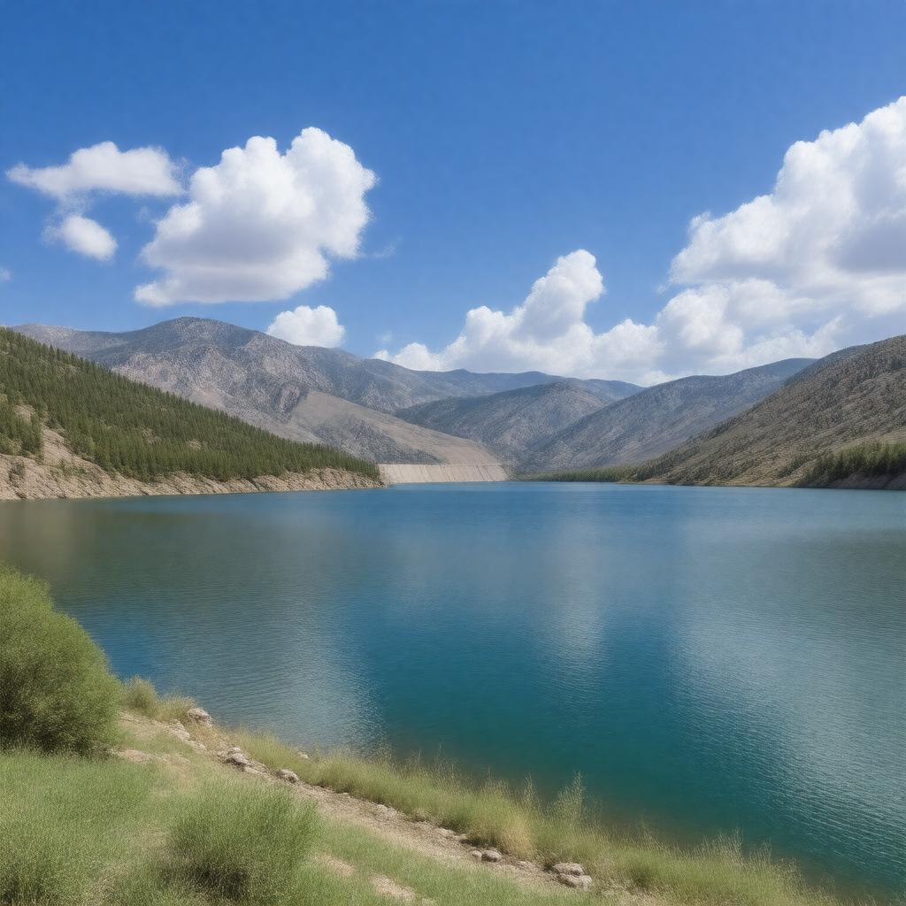 AI-created image of Flaming Gorge Reservoir