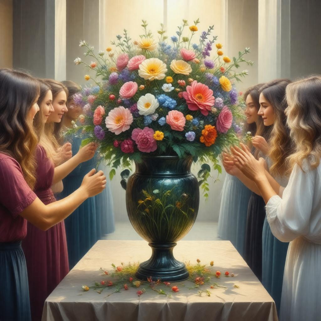 Click to view larger image AI-created image of Flower Communion