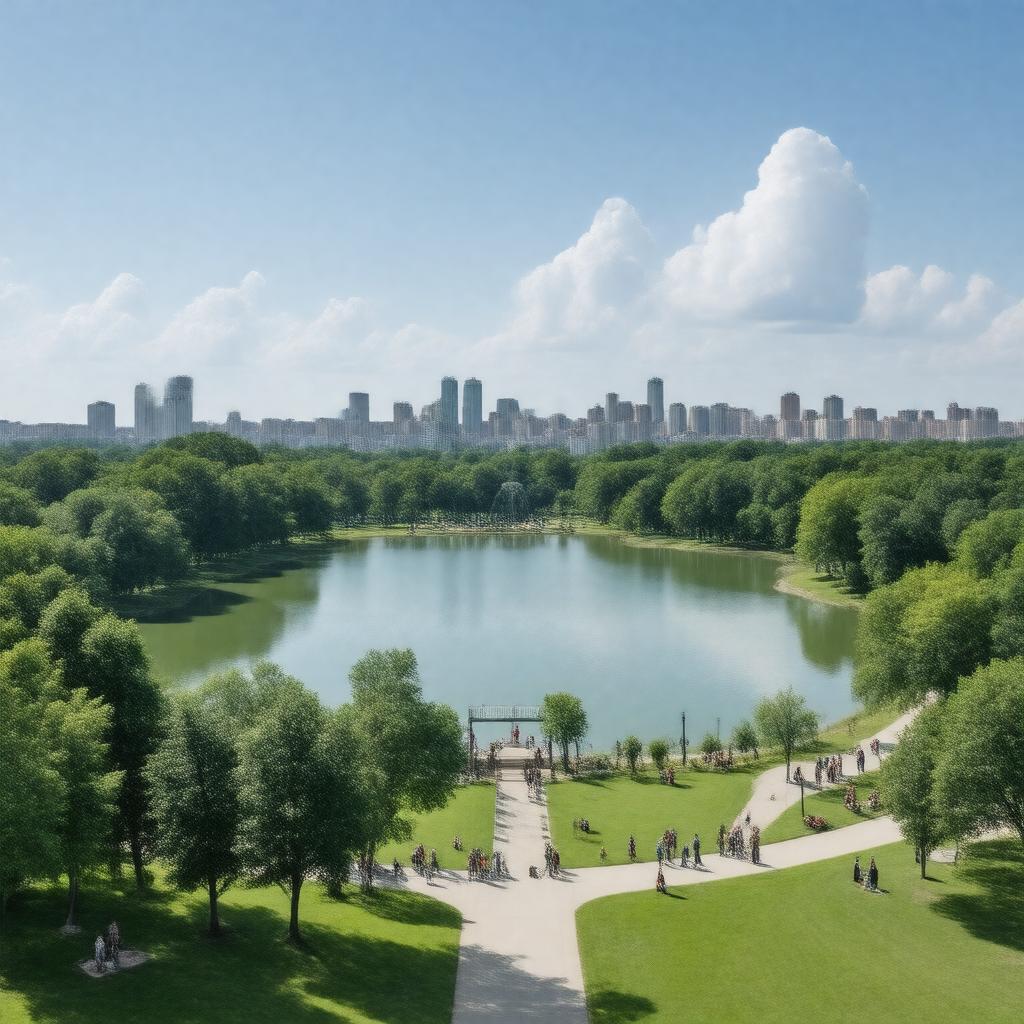 AI-created image of Flushing Meadows–Corona Park