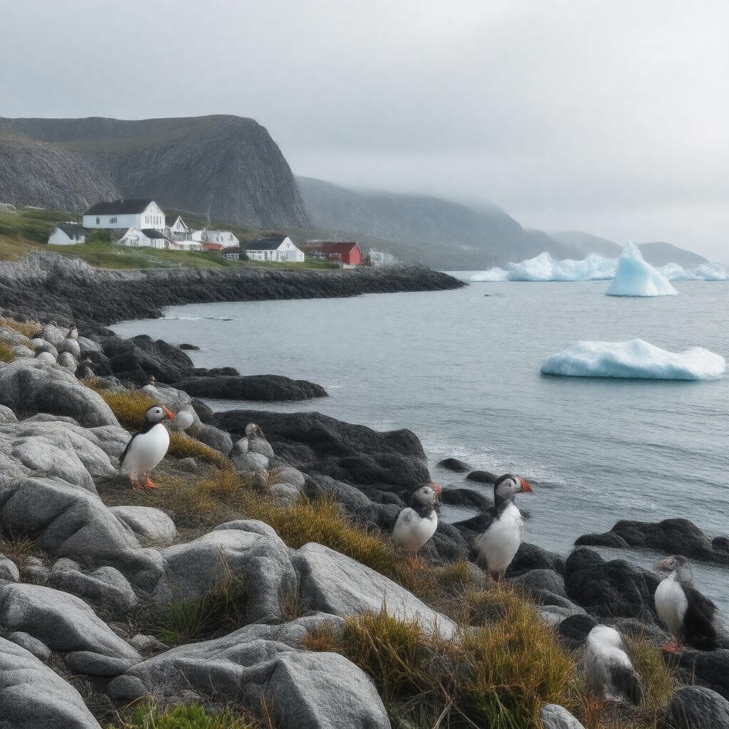 AI-created image of Fogo Island