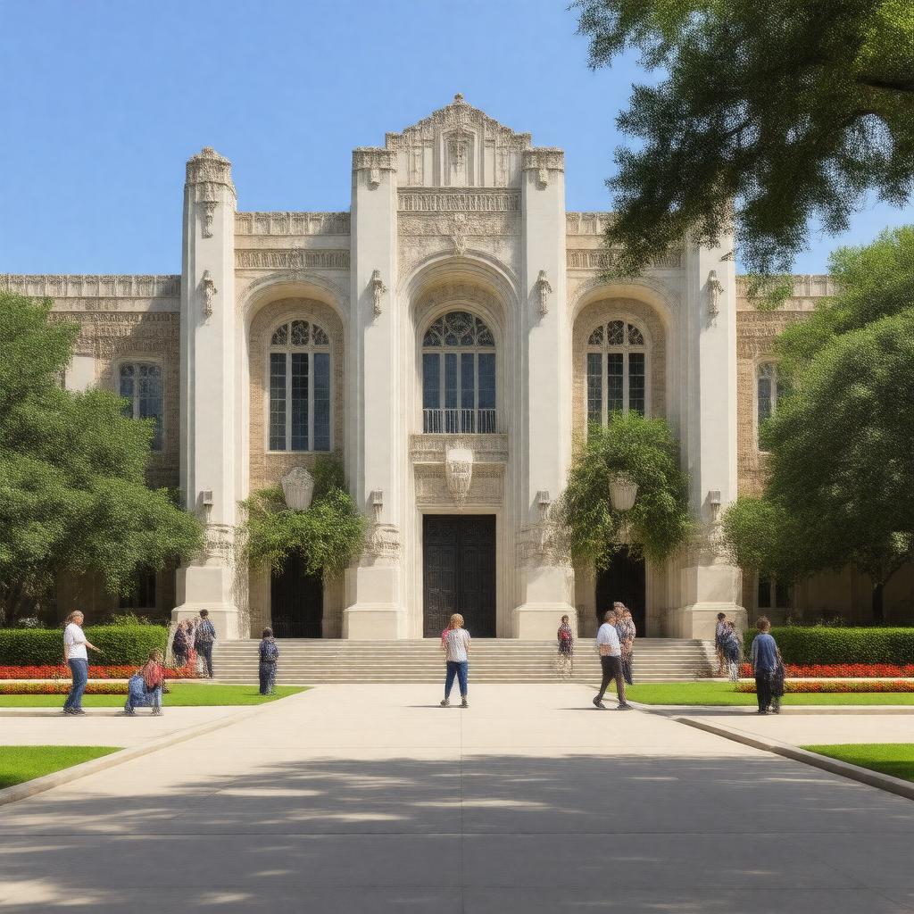Click to view larger image AI-created image of Fondren Library