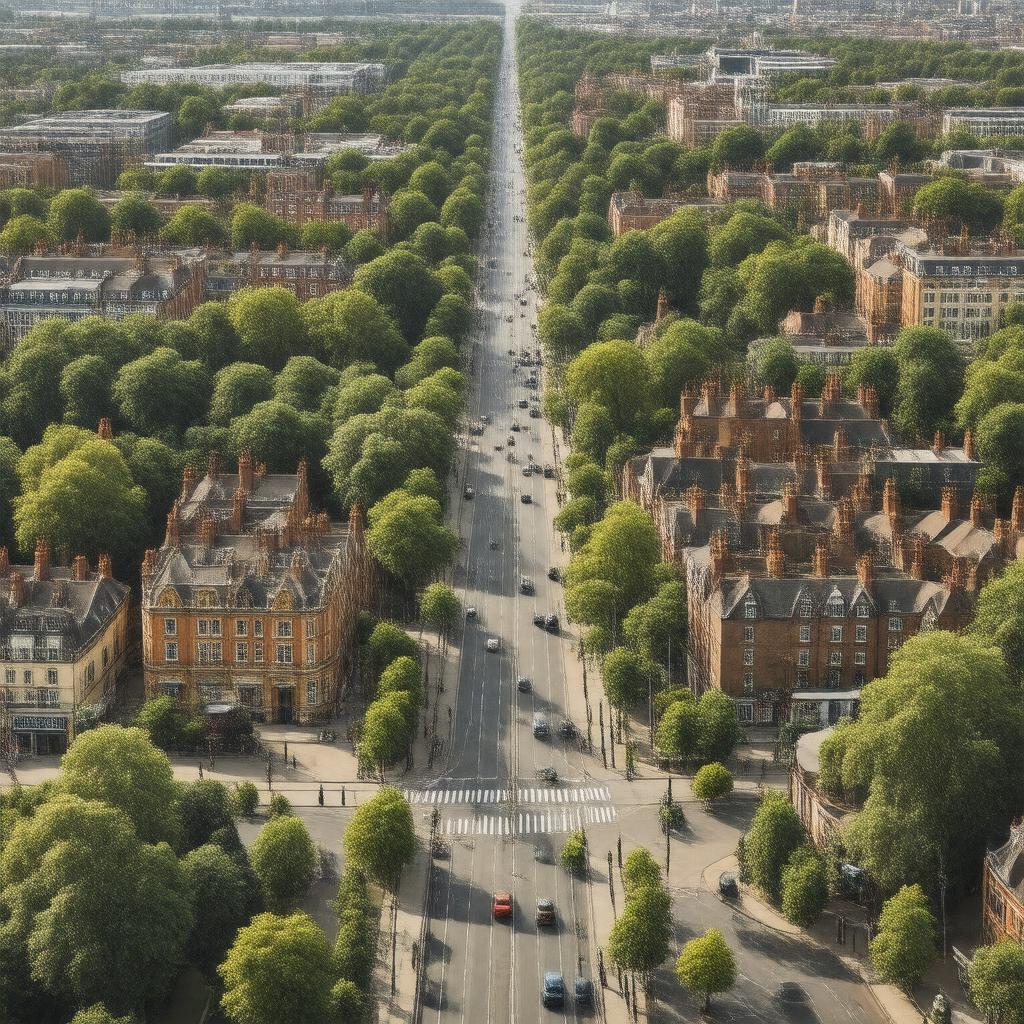 AI-created image of Forest Gate, London, England