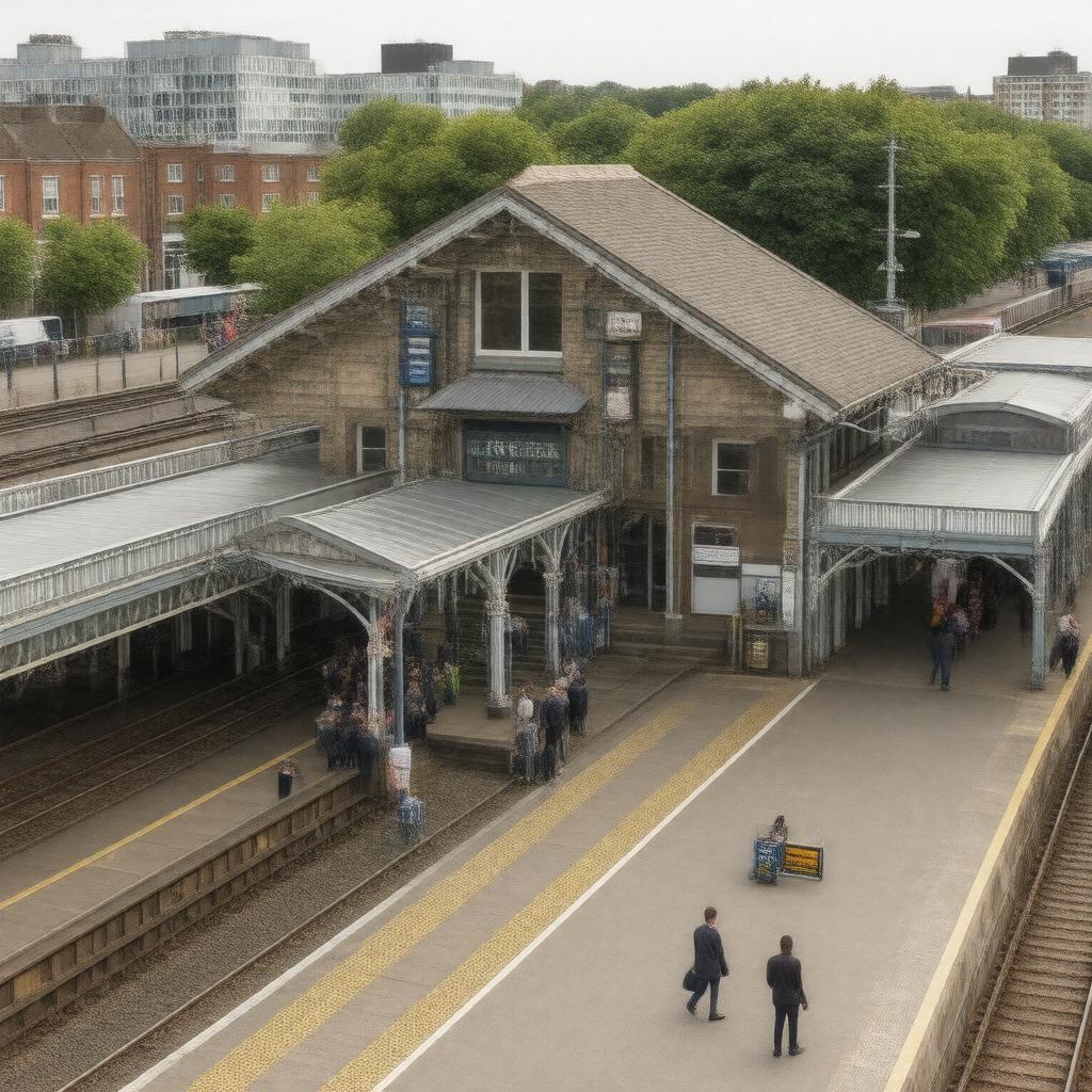 AI-created image of Forest Gate railway station