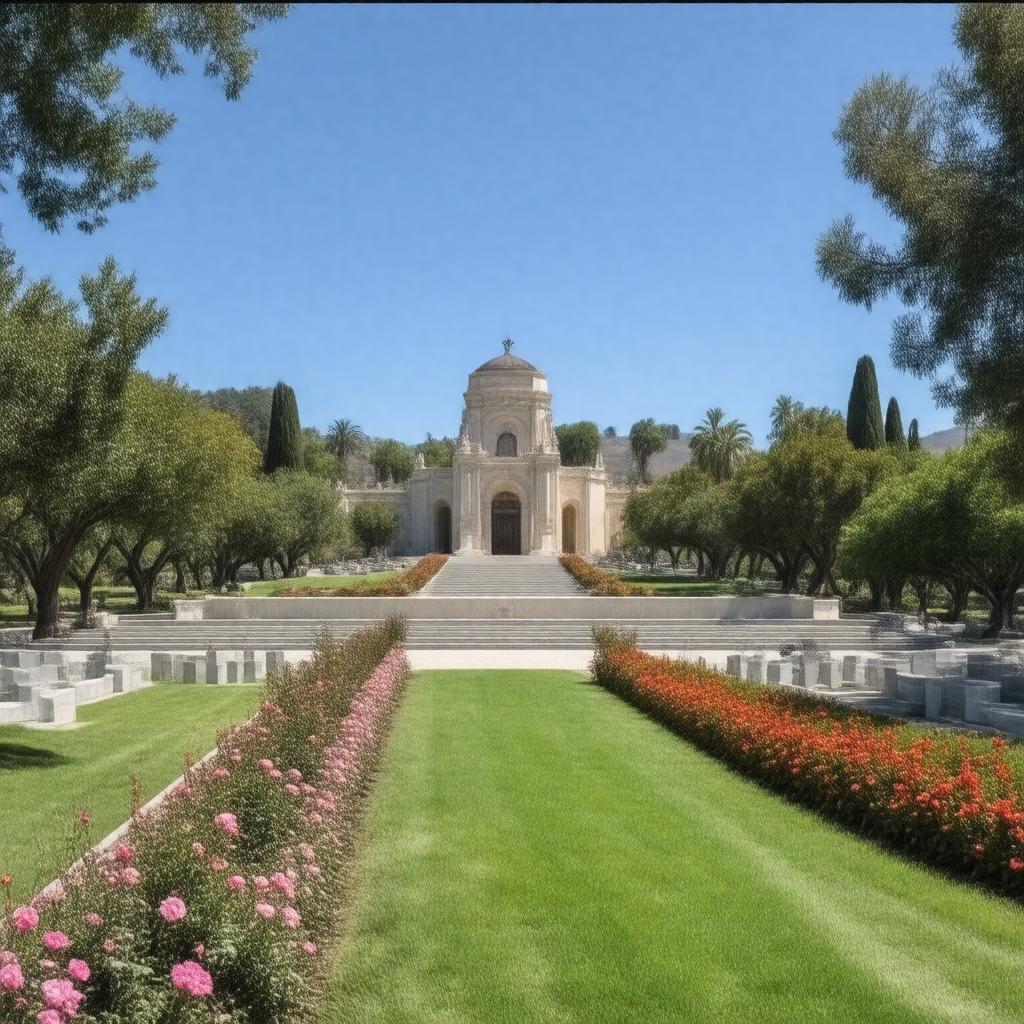 AI-created image of Forest Lawn Memorial Park, Glendale