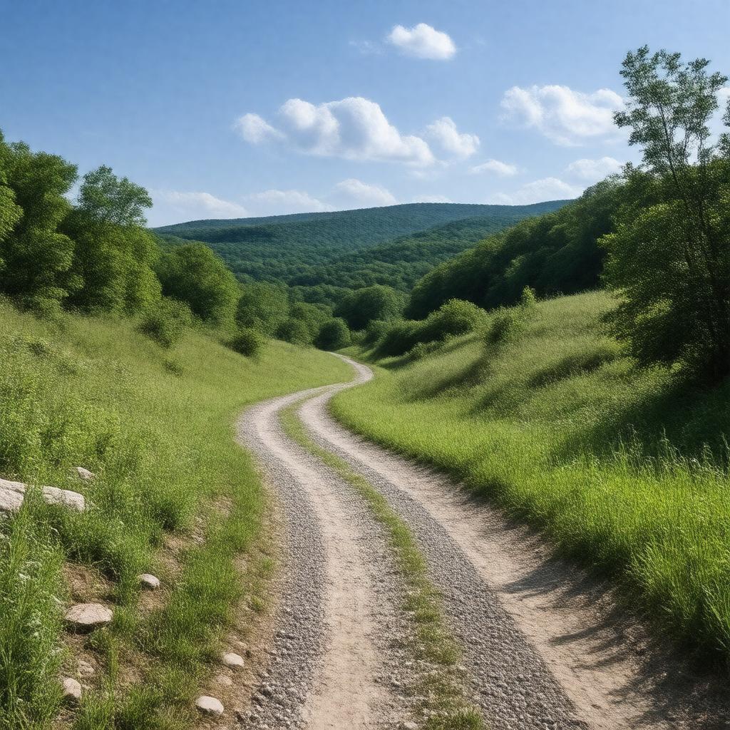 Click to view larger image AI-created image of Fort Hill Trail