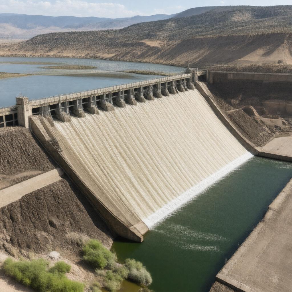 AI-created image of Fort Peck Dam