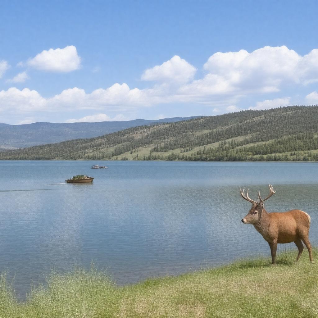 AI-created image of Fort Peck Lake