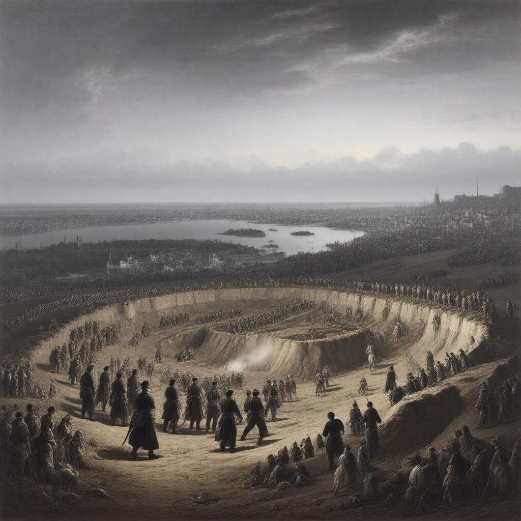 Click to view larger image AI-created image of Fortification of Dorchester Heights
