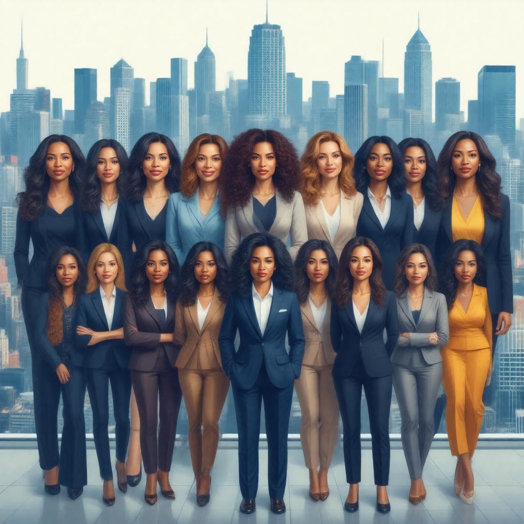 Click to view larger image AI-created image of Fortune's 50 Most Powerful Women in Business