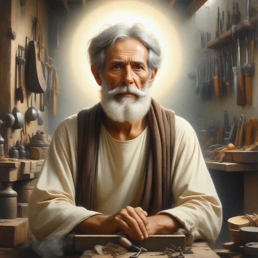 Click to view larger image AI-created image of Foster Father of Jesus