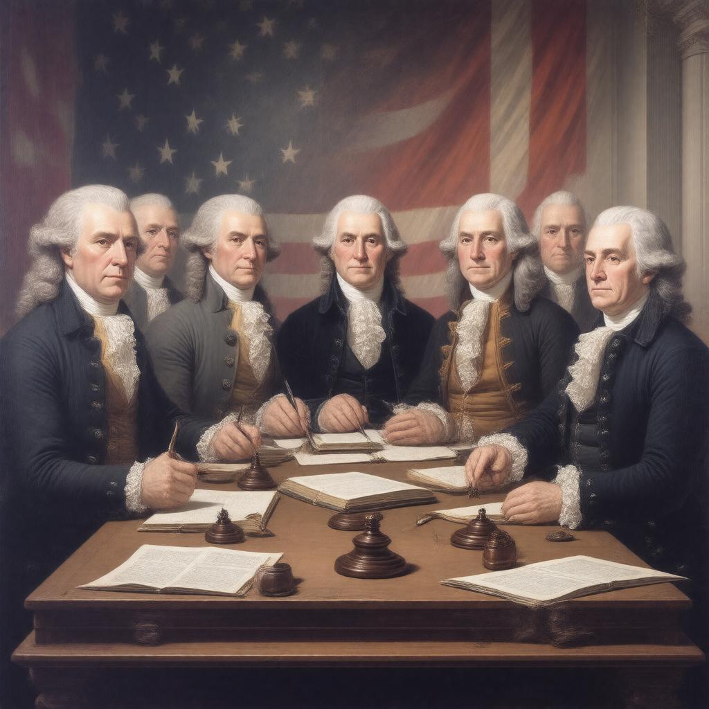AI-created image of Founding Fathers of the United States