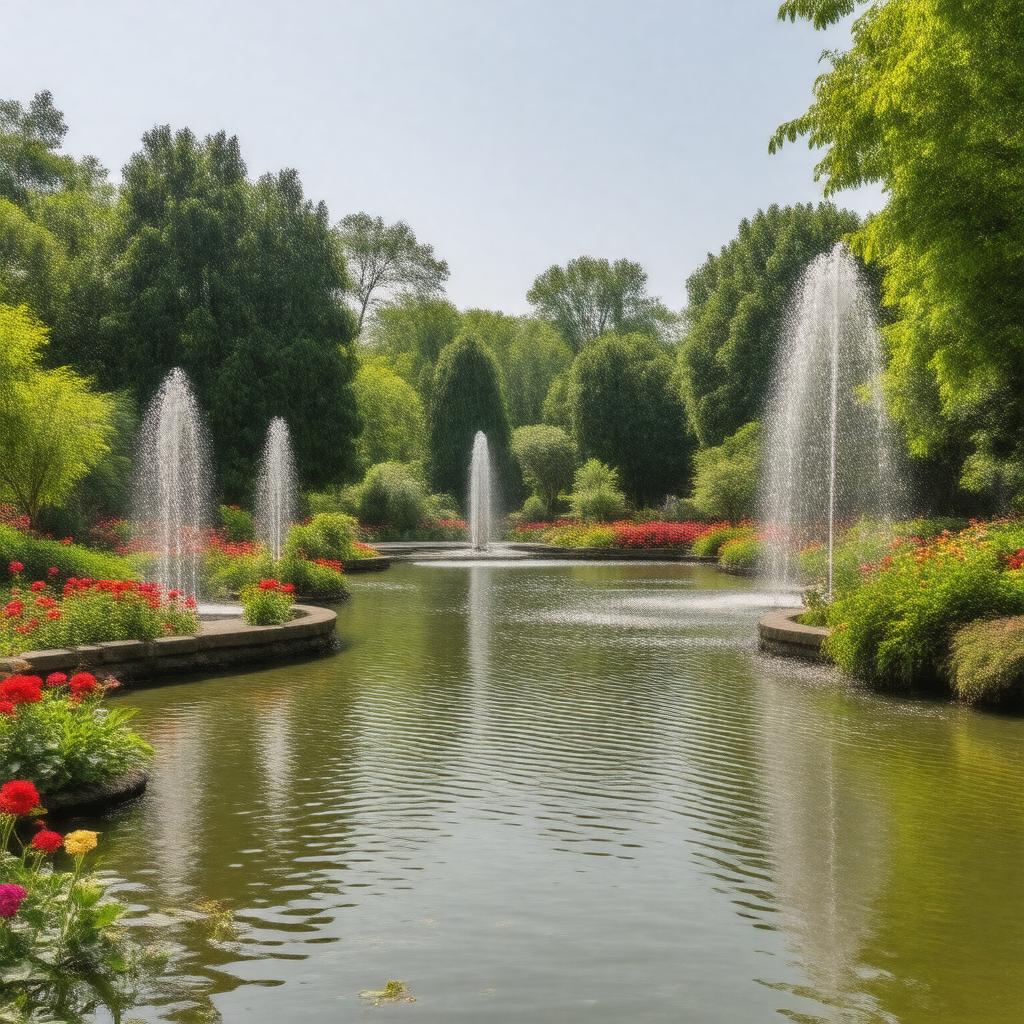 AI-created image of Fountain Garden