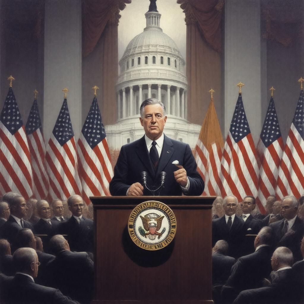 Click to view larger image AI-created image of Four Freedoms speech