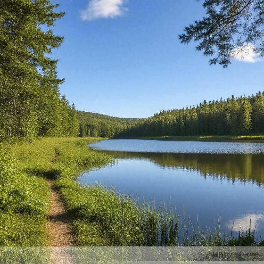 AI-created image of Fourth Connecticut Lake Preserve