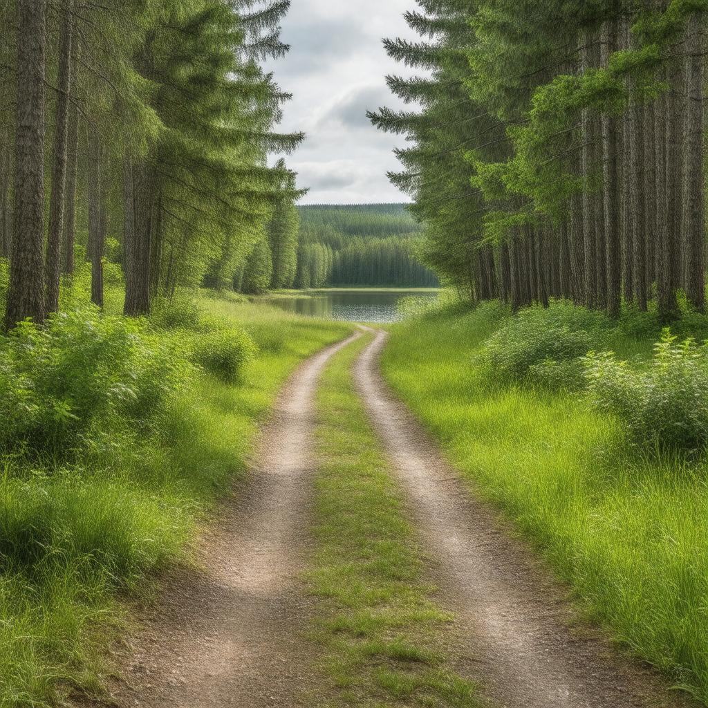 AI-created image of Fourth Connecticut Lake Trail