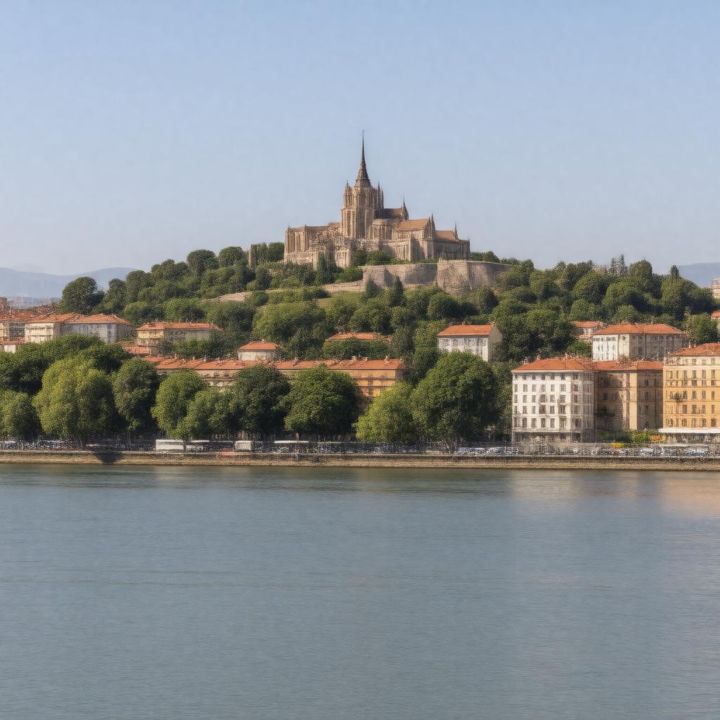 AI-created image of Fourvière hill