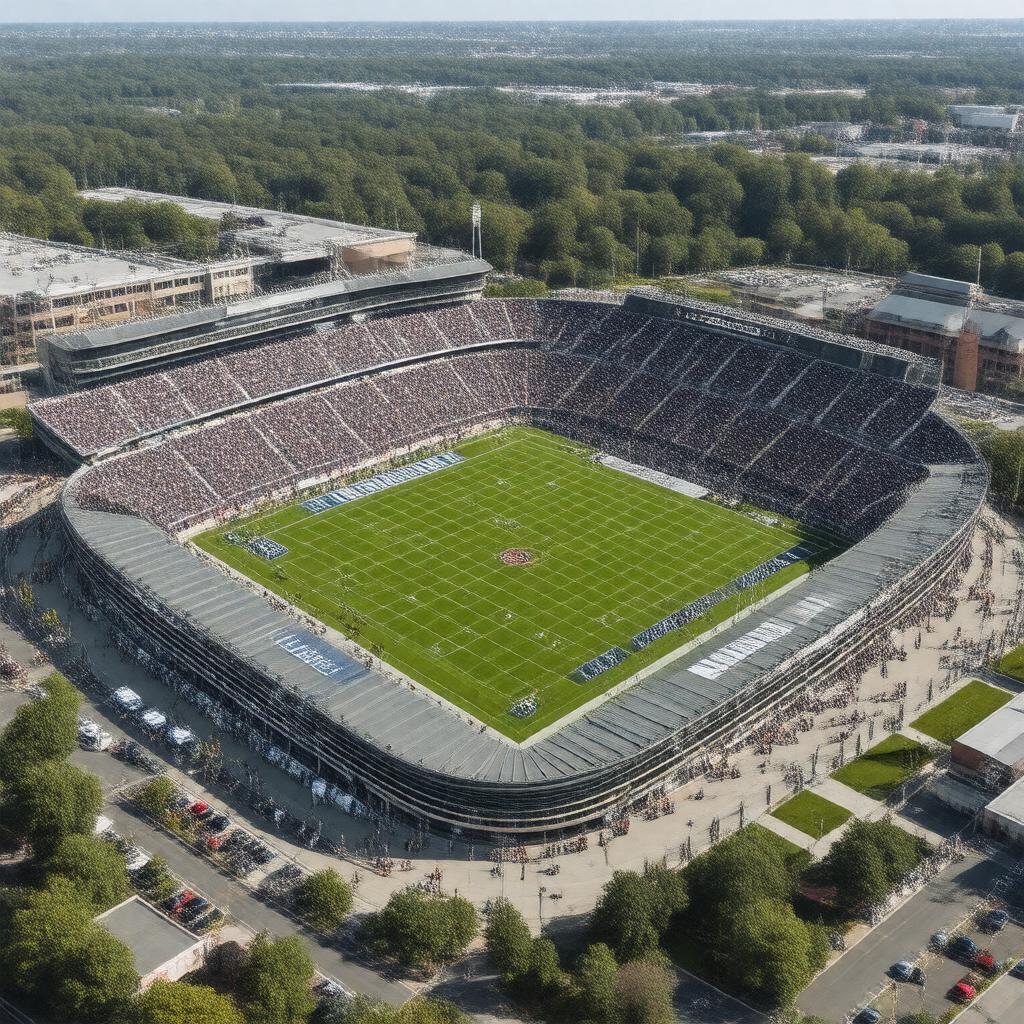 AI-created image of Foxboro Stadium