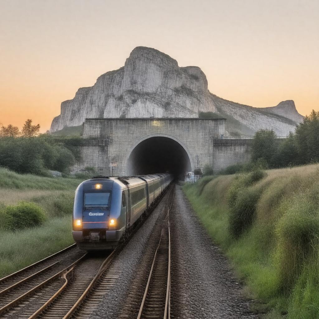 AI-created image of France (Channel Tunnel)