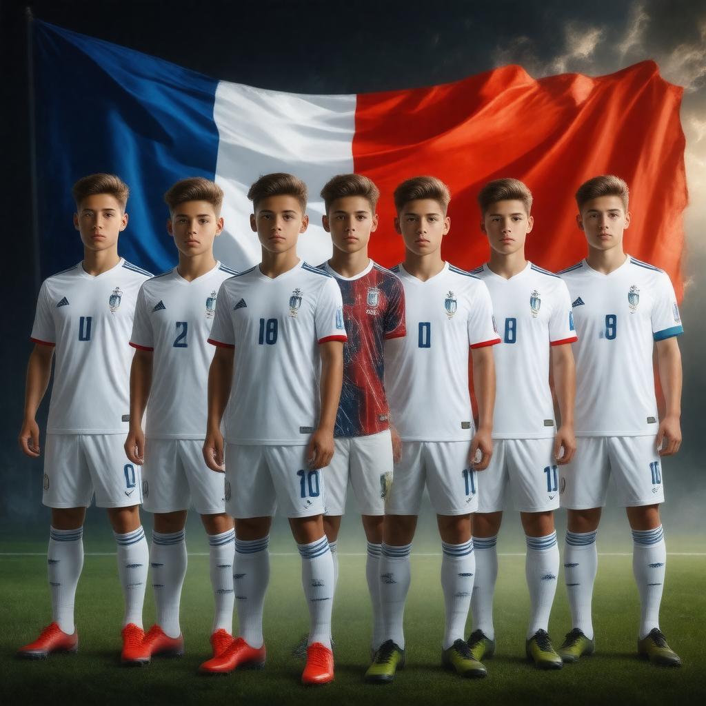 AI-created image of France youth national teams