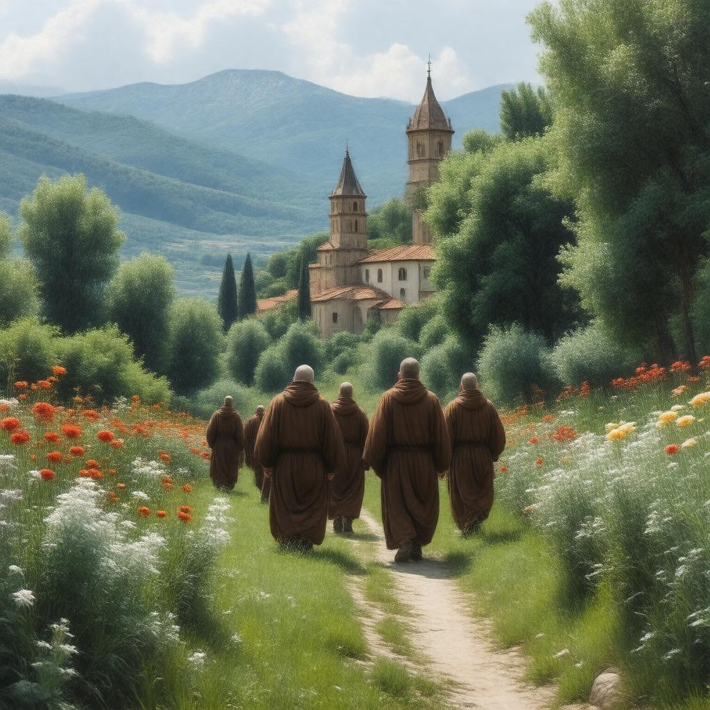 AI-created image of Franciscans