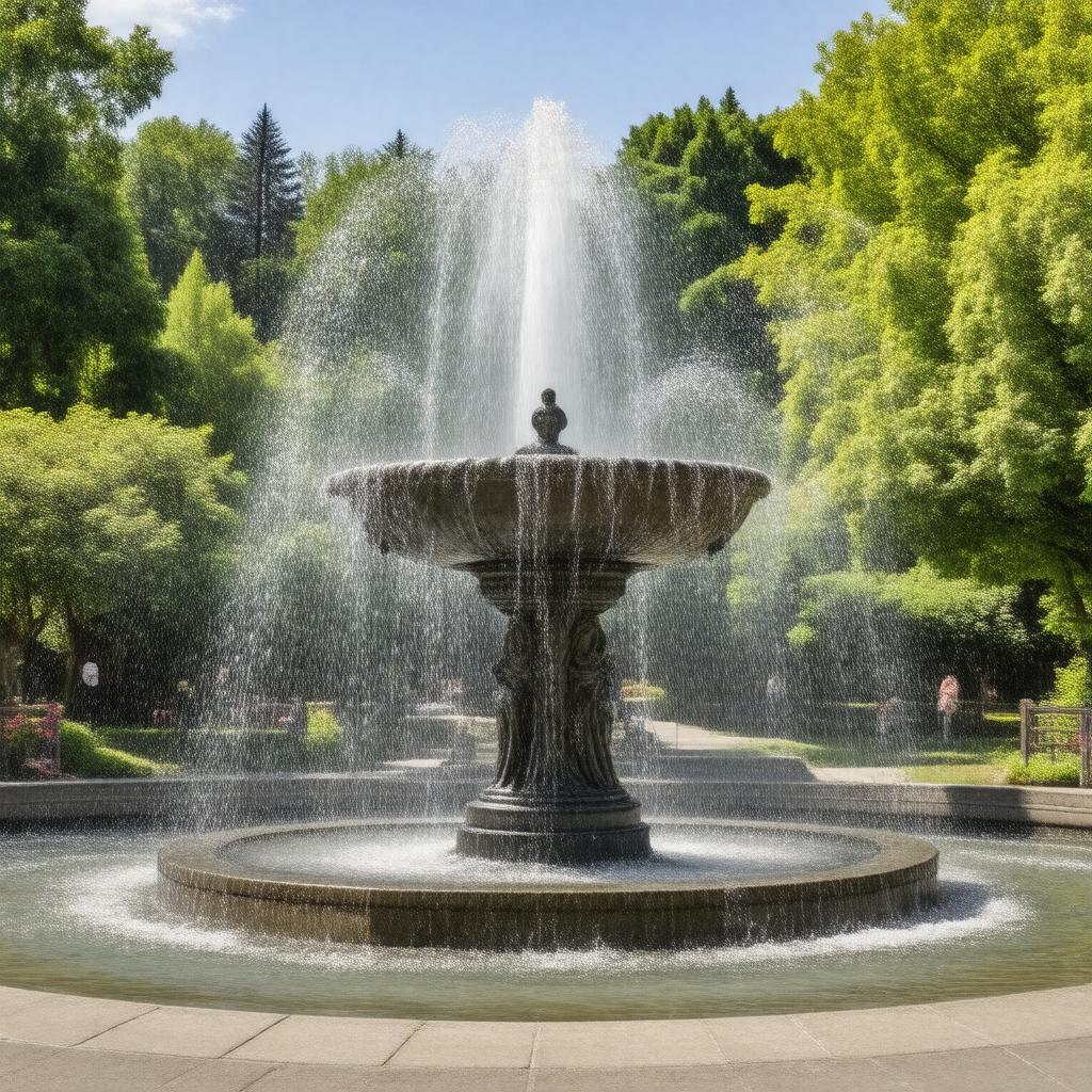 AI-created image of Frank E. Beach Memorial Fountain