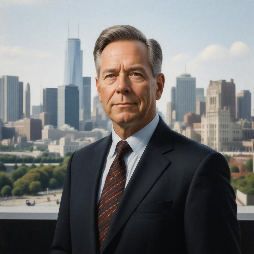 Click to view larger image AI-created image of Frank J. Lewis