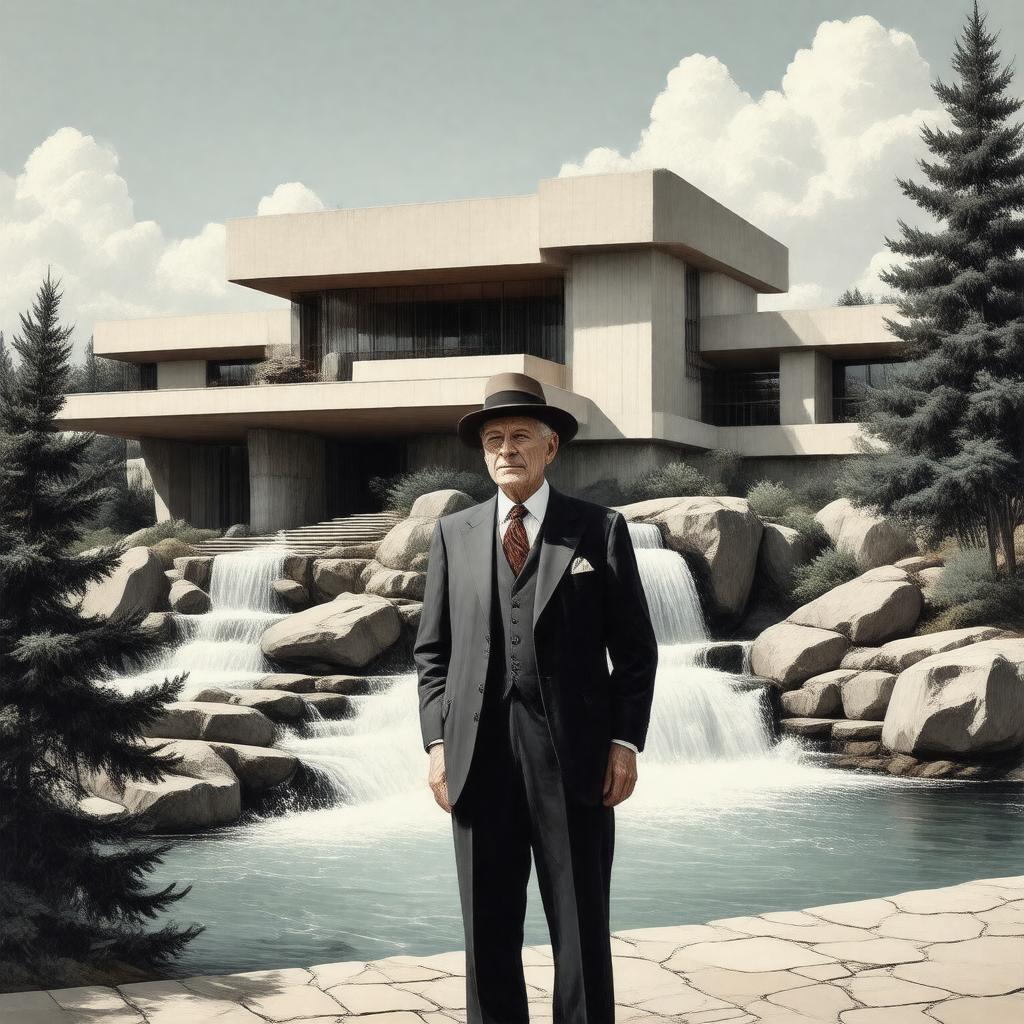 AI-created image of Frank Lloyd Wright