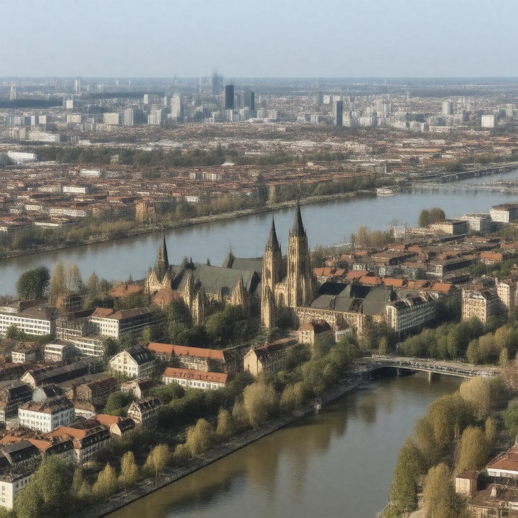 AI-created image of Frankfurt am Main, West Germany