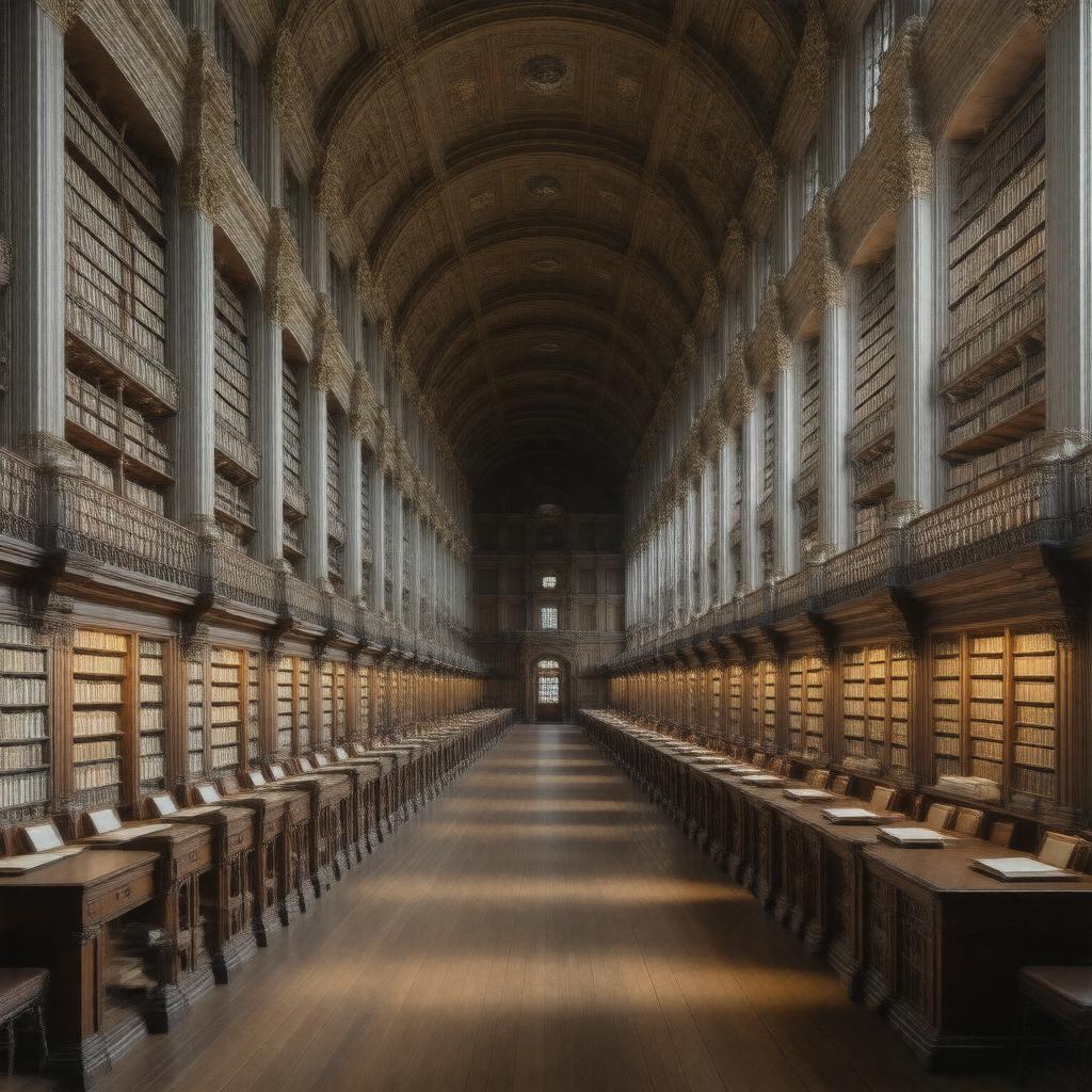 Click to view larger image AI-created image of Franklin Institute Library