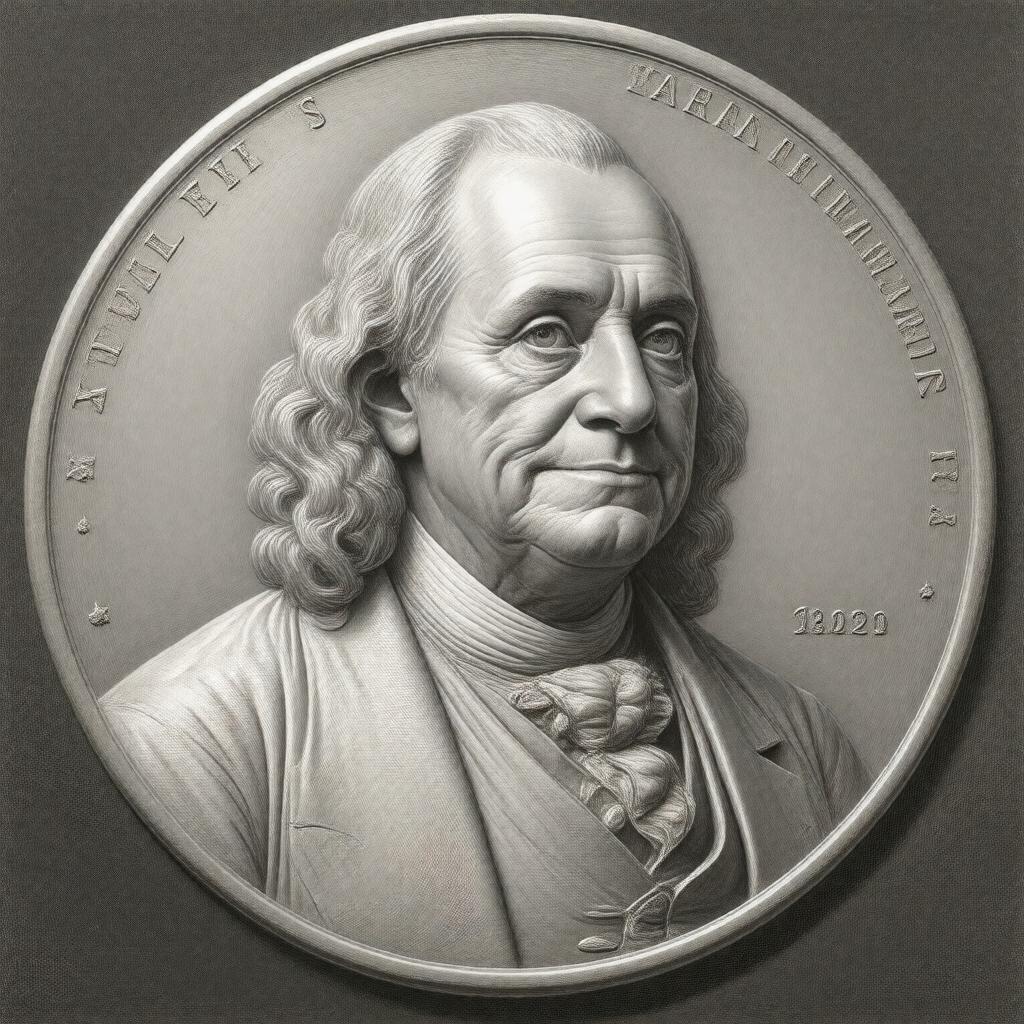 AI-created image of Franklin Medal