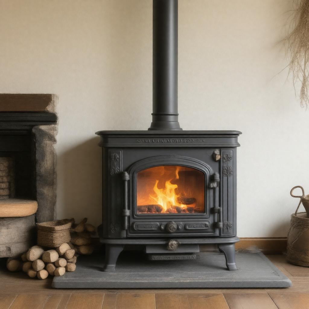 Click to view larger image AI-created image of Franklin stove